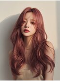 ウェーブミディアムチェリーブラウン韓国レイヤー/三鷹/吉祥寺