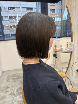 ロンドアジュール 横浜(Lond azur) オリーブグレー/ショート/前髪/レイヤー/髪質改善/縮毛矯正/横浜