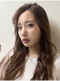 韓国風巻き髪ロングレイヤー