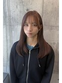 ブリーチ無しのハイトーンピンクベージュ