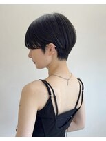 ロンドアンメゾン 原宿(Lond un Maison.)&nbsp;レイヤーショート/ハッシュボブ/グレーブラウン/顔周り/原宿0409