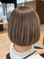 ヘアーウィーヴ 佐倉店(hair Weve)&nbsp;ミルクティーブロンド/ダークブルー/デジタルパーマ/佐倉