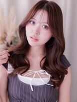 カバーヘア ブリス 大宮西口(COVER HAIR bliss)&nbsp;ミルクティーブラウン顔周りレイヤーパーマゆる巻きロング20代a