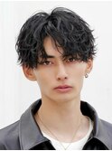 原宿メンズパーマツイストスパイラルパーマッシュウルフカット