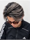 高円寺ブリーチカラーバレイヤージュホワイトメッシュハイライト