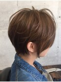 【garbohair】スモーキーアッシュ×エアリーショートスタイル