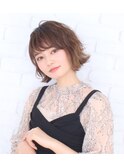 ワンサイドマニッシュショートボブナチュラル大人可愛い小顔