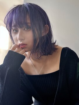 グリッター 泉中央店(GRITTERs) 気分はヴァイオレット！紫が可愛い☆外ハネボブ