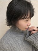 レイヤーミニウルフチェリーブラウン大人ショート美髪前下がり