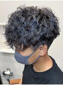 ツイストスパイラルパーマ/波巻きパーマ/メンズ刈り上げマッシュ