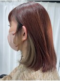 イヤリングカラーとオレンジ