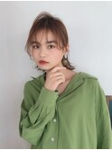 前髪マチルダボブピンクベージュインナーグレージュウルフ所沢