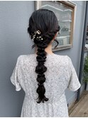 ヘアセット×編みおろし