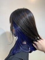 アズール 草加(azule)&nbsp;インナーカラー×ネイビー【草加/草加駅東口】