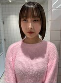 韓国前髪顔周り×切りっぱなしボブ【心斎橋/髪質改善】