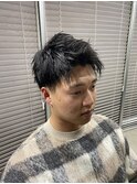 ウルフアッシュブラックカルマパーマベリーショート