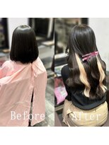 あるじゃんすー 天神店&nbsp;ダークチョコレート×ピンクオレンジ#シールエクステ#韓国#天神