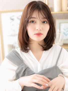 カバーヘア ブリス 大宮西口(COVER HAIR bliss) ツヤ感透けバング内巻きワンカールボブディa大宮20代30代40代