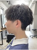 ハイトーンカラー/マッシュパーマ/アースカラー/men's/