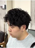 長めスパイキーショートパーマ[相模大野/メンズカット］