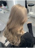 ミルクティーブロンドベージュハイトーンカラー(aya指名】