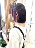 ボブ×インナーカラー