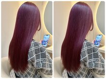 【ハイダメージ、ブリーチ毛でも施術可】ダメージを極限に抑えた最強の縮毛矯正 施術例　縮毛矯正/髪質改善