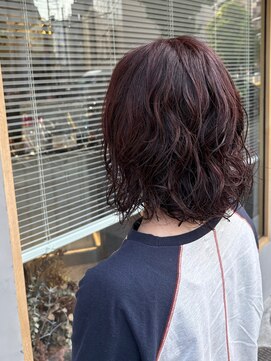 バイエイト(X８) ◎ふんわりパーマ×チェリーレッド