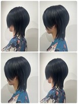 グルグル 新小岩店(GULGUL) ☆前下がりウルフ +ブルーブラック