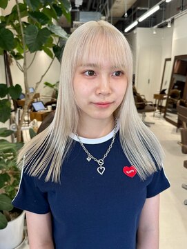 リル 茅ヶ崎(Liru:) くびれヘア/アプリコットオレンジ/ハイライトカラー/茅ヶ崎