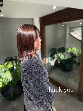 【栗本浩司】髪質改善/カラー×外ハネボブ