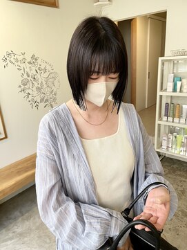 クリック(Click) 髪質改善ストレート×切りっぱなしボブ