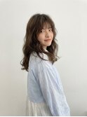 透け感グレージュ/デジタルパーマ/ニュアンスカラー