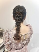 ヘアコレクション アンジュ(Hair collection Unge)&nbsp;ゆるふわ編みおろしポニーアレンジ＊