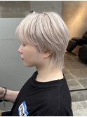 【GEEKS渋谷】シースルーマッシュ/ホワイト/ハイトーンカラー
