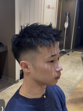 リゴ ヘアー(RIGO hair) アップバングベリーショート×フェード