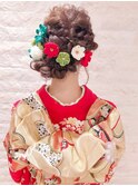 成人式　フィッシュボーンヘアアレンジ
