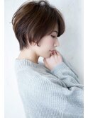 暗め愛され系の【チョコレートブラウン】×小顔ショートボブ