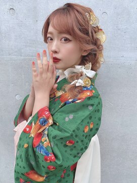 アミカ(Amica) オリジナル三つ編みツイストあみたらし/ルーズアップアレンジ