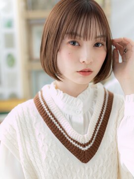 カバーヘア イヴ 戸頭店(COVER HAIR EVE) インナーカラー小顔ワンカール前下がりボブa戸頭20代30代40代