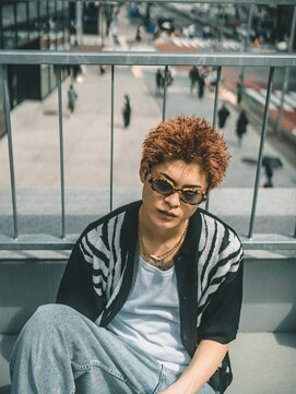 オーシャントーキョーオーバー 渋谷(OCEAN TOKYO OVER) ボウズショートアプリコットオレンジ