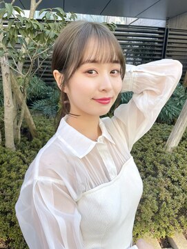 ノラ ヘアーサロン(NORA HAIR SALON) ナチュラル小顔前髪あり後れ毛サイドバング結べるボブくびれヘア