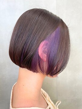 イーストハムヘッドショップ(EAST HAM head shop) ショートボブ/インナーカラー/ピンクパープル