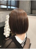 ▼30代ボブ 髪質改善ストレート 艶カラー TOKIOトリートメント