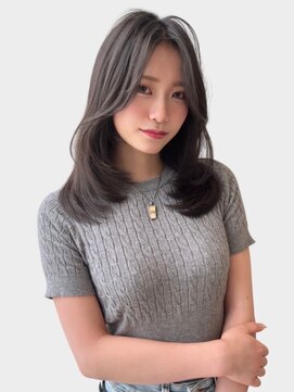 ユーフォリア 銀座(Euphoria) シースルーバング　くびれヘア　韓国ヘア　ナチュラルブラウン4