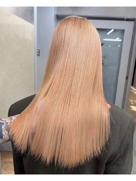 ジーナ(XENA) ケアブリーチ×ハイトーン×オレンジベージュ(渋谷)