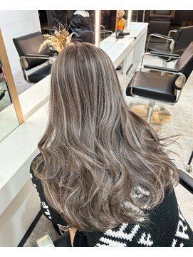 ブレンド 渋谷(BLend) 前髪アンブレラカラーこなれミディイメチェンウェーブパーマ