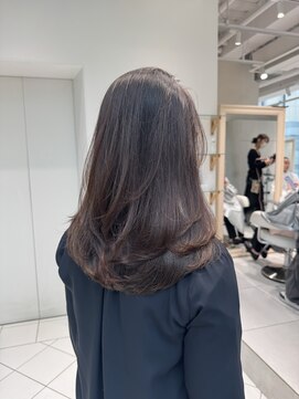 ザック 銀座(ZACC GINZA) シアーブラウン/ロングレイヤー/毛流れ前髪/イメチェン