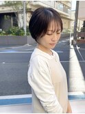 大人ショート耳掛け顔周り