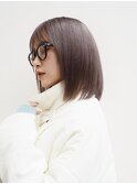 グレージュ×ボブ